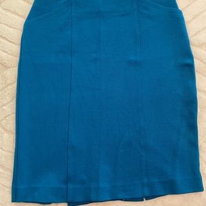 Blue pencil skirt